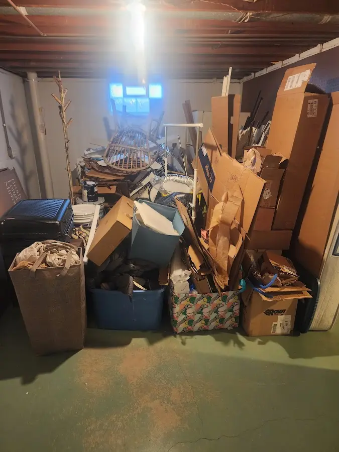 Roll-off dumpster container at job site for Construction Dumpster Rental in Baldwin